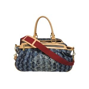 LOUIS VUITTON Cabas Raye Bag Monogram Denim Blue
